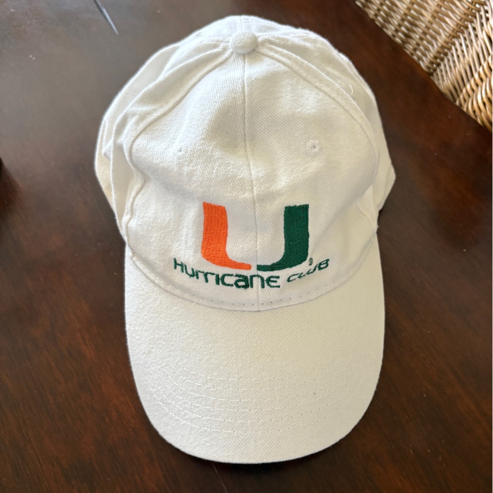 Miami Hurricanes White Cap with Logo
